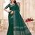 Green color linen cotton zari border saree with running blouse