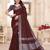 Maroon color linen cotton zari border saree with running blouse