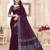 Purple color linen cotton zari border saree with running blouse