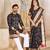 Black color flower patola silk woven work saree with blouse piece