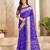 Blue color flower patola silk woven work saree with blouse piece