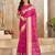 Pink color flower patola silk woven work saree with blouse piece