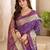 Purple color flower patola silk woven work saree with blouse piece