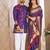 Purple color flower patola silk woven work saree with blouse piece