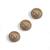 Antique gold plated lion face button cover