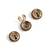 Antique gold plated lion face button cover