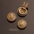 Antique gold plated lion face button cover
