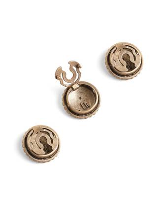 Antique gold plated divine eyes button cover 4