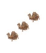 Oxidised antique gold plated royal camel button cover