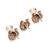 Oxidised antique gold plated royal camel button cover