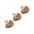 Oxidised antique gold plated bird motif button cover