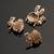 Oxidised antique gold plated royal camel button cover