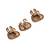 Oxidised antique gold plated bird motif button cover
