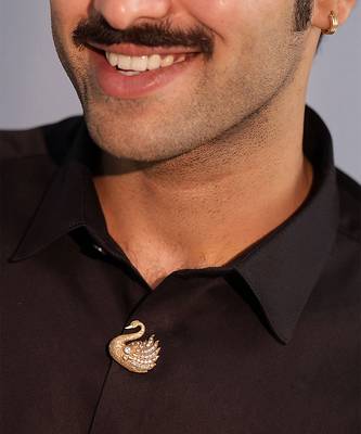 Oxidised antique gold plated bird motif button cover 4