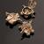 Oxidised antique gold plated krishna hand motif button cover