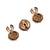 Oxidised antique gold plated lotus motif button cover