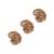 Oxidised antique gold plated floral crest button cover