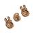 Oxidised antique gold plated floral crest button cover