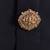 Oxidised antique gold plated lotus motif button cover