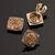 Oxidised antique gold plated eagle face button cover