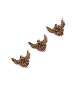Oxidised antique gold plated eagle motif button cover