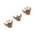 Oxidised antique gold plated eagle motif button cover