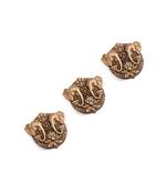 Oxidised antique gold plated elephant face button cover