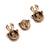 Oxidised antique gold plated elephant face button cover