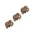 Oxidised antique gold plated elephant motif button cover
