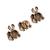 Oxidised antique gold plated elephant motif button cover