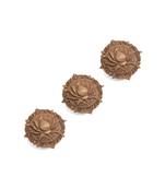Oxidised antique gold plated lotus motif button cover