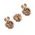 Oxidised antique gold plated button cover