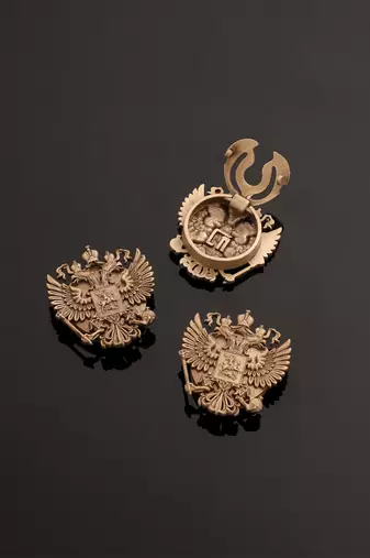 Oxidised antique gold plated button cover