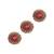 Oxidised antique gold plated ruby pink button cover