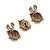 Oxidised antique gold plated animal motif button cover