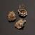 Oxidised antique gold plated animal motif button cover