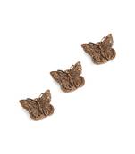 Oxidised antique gold plated butterfly motif button cover