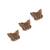 Oxidised antique gold plated butterfly motif button cover