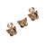 Oxidised antique gold plated butterfly motif button cover
