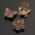 Oxidised antique gold plated butterfly motif button cover