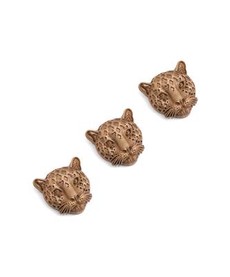 Oxidised antique gold plated animal motif button cover 2