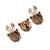 Oxidised antique gold plated animal motif button cover