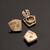 Oxidised antique gold plated cards motif button cover