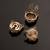 Oxidised antique gold plated animal motif button cover