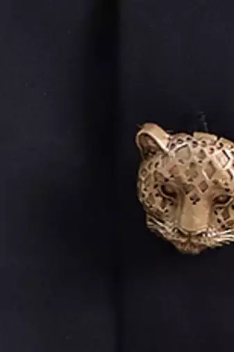 Oxidised antique gold plated animal motif button cover