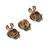 Oxidised antique gold plated green button cover