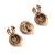 Oxidised antique gold plated lion face button cover