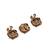 Oxidised antique gold plated lion face button cover