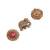 Oxidised antique gold plated elephant motif button cover