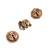Oxidised antique gold plated elephant motif button cover